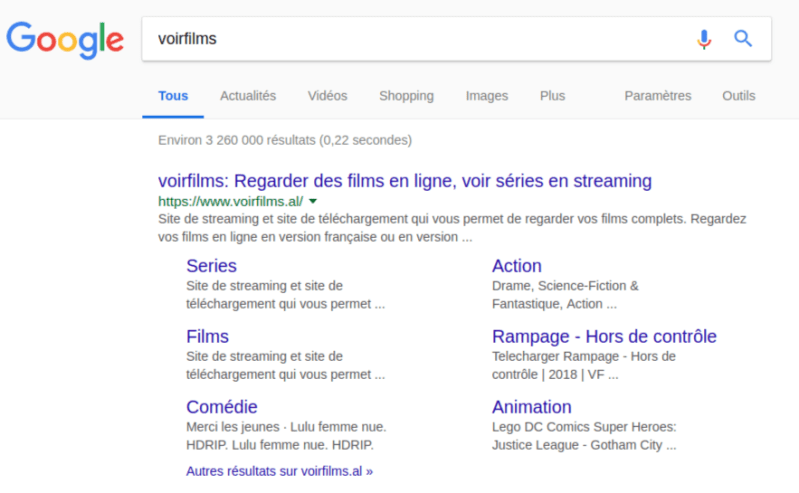 Résultats de recherche Voirfilms